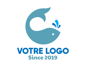 Distillery - Ocean Whale Spout logo design