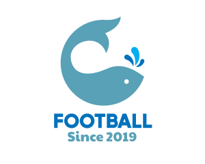 Fish - Ocean Whale Spout logo design