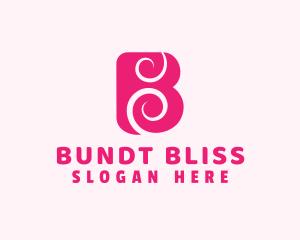 Pink Cosmetics Letter B logo design