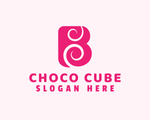 Swirl - Pink Cosmetics Letter B logo design