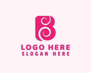Dermatology - Pink Cosmetics Letter B logo design