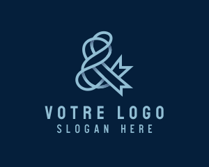Lettering - Elegant Ribbon Ampersand logo design