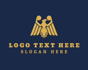 Veteran - Gold Eagle Aviation logo design