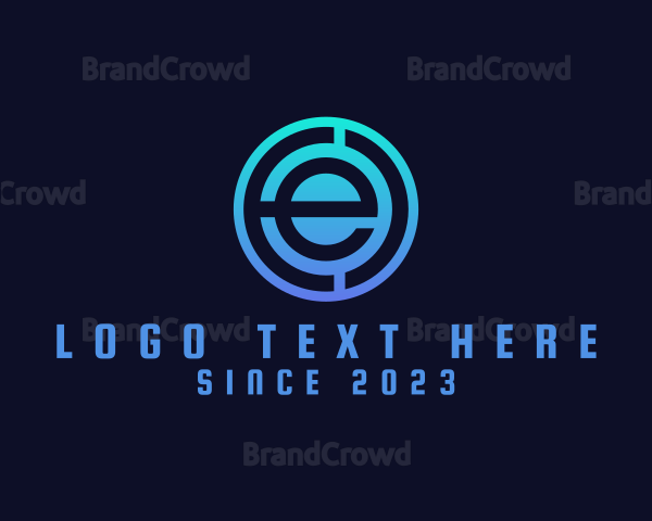 Digital Letter E Company Logo