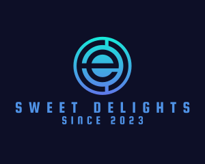 Online Game - Digital Letter E Company logo design