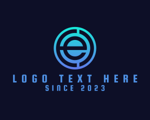 Server - Digital Letter E Company logo design