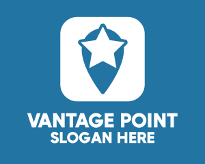 Point - Star Location Pin logo design