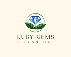 Jewelry Flower Gem logo design