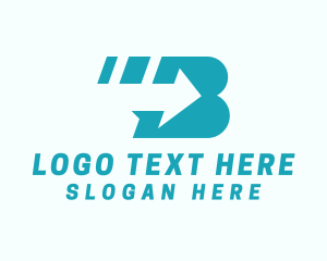 Haulage - Forwarding Arrow Letter B logo design