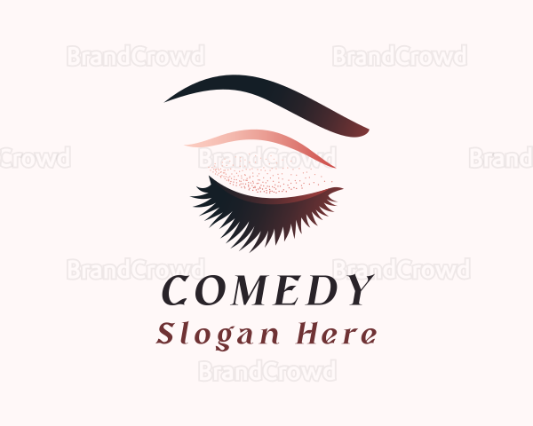 Glitter Eyelash Makeup Logo