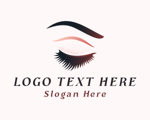 Makeup Artist - Glitter Eyelash Makeup logo design