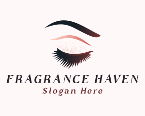 Glitter Eyelash Makeup logo design