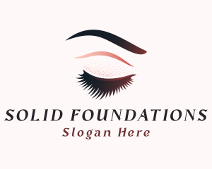 Aesthetician - Glitter Eyelash Makeup logo design