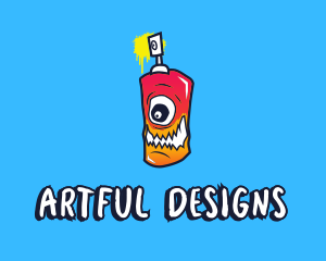 One Eyed Spray Can logo design