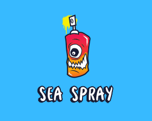 One Eyed Spray Can logo design