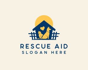 Rescue - Cat Dog Shelter logo design