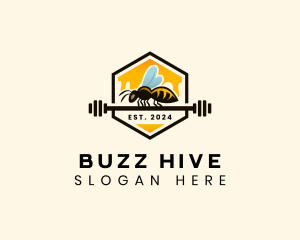 Bee Honey Dipper logo design