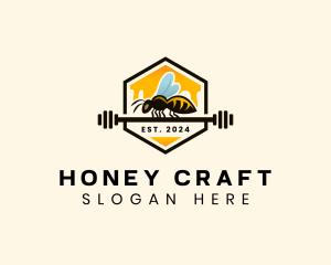 Mead - Bee Honey Dipper logo design