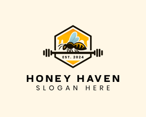 Bee Honey Dipper logo design