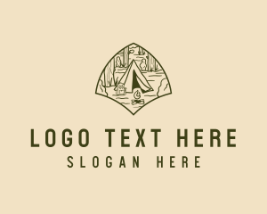 Destination - Desert Camping  Vacation logo design