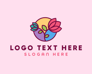 Stained Glass - Flower Tulip Boutique logo design