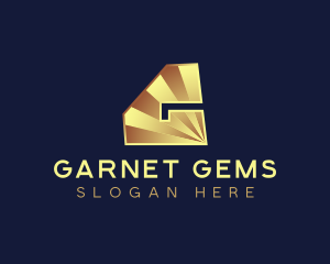 Diamond Gem Letter G logo design