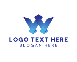 Telecom - Tech Software Letter W logo design