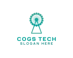 Cogs - Ferris Wheel  Gear logo design