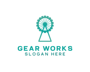  Ferris Wheel  Gear logo design