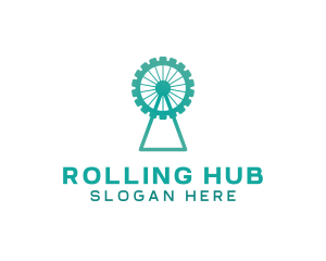  Ferris Wheel  Gear logo design