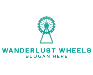  Ferris Wheel  Gear logo design