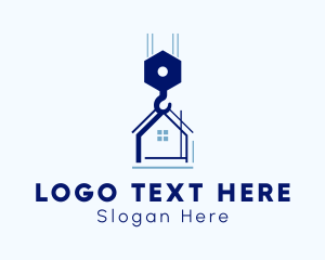 Scaffolding - House Construction Crane logo design