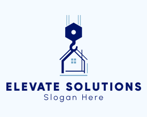 Lift - House Construction Crane logo design