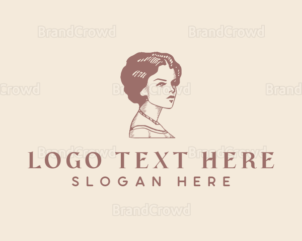 Victorian Fashion Lady Logo