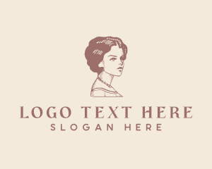 Detailed - Victorian Fashion Lady logo design