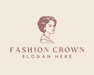 Victorian Fashion Lady logo design