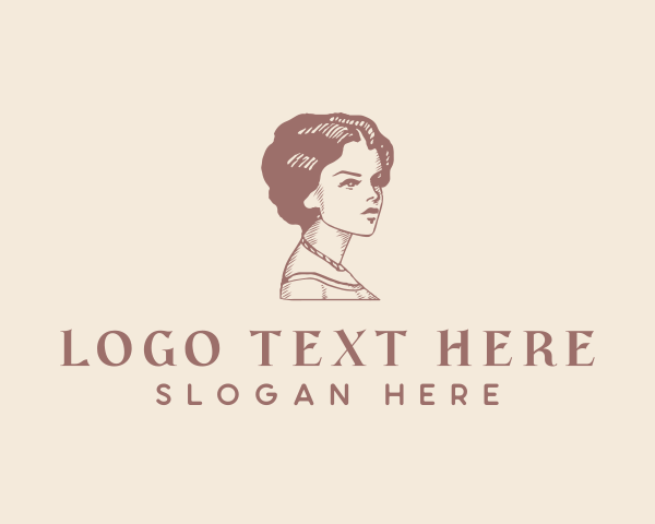 Suit - Victorian Fashion Lady logo design