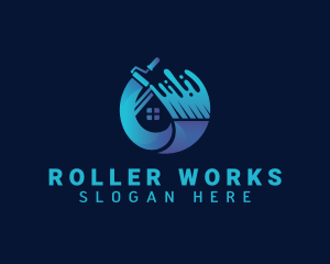 Roller - House Paint Remodel logo design