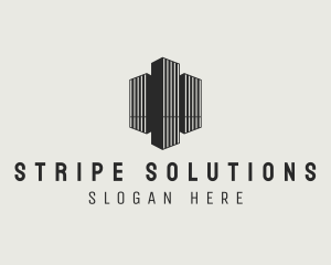 Stripes City Building logo design