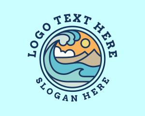 Coastal - Coastal Mountain Wave logo design