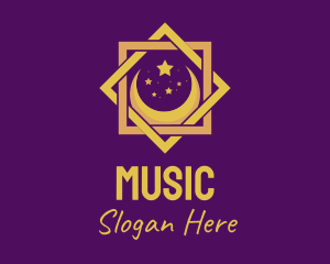 Pattern - Golden Moon Stars logo design