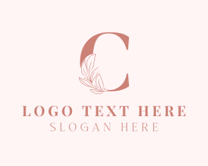 Beauty Wellness - Elegant Leaves Letter C logo design