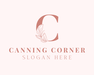 Elegant Leaves Letter C logo design