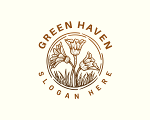 Foliage - Grass Flower Garden logo design