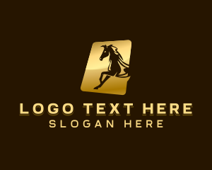 Brown Horse - Equine Horse Stallion logo design