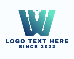 Screwdriver Tools Letter W Logo