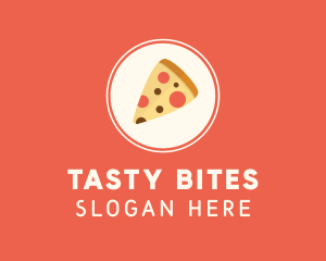 Eat - Pizza Slice Restaurant logo design