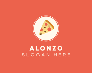 Pizza Slice Circle logo design