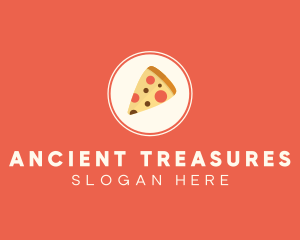 Pizza Slice Circle logo design