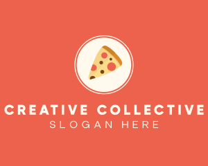 Pizza Slice Circle logo design